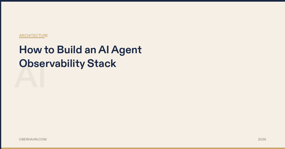 How to Build an AI Agent Observability Stack
