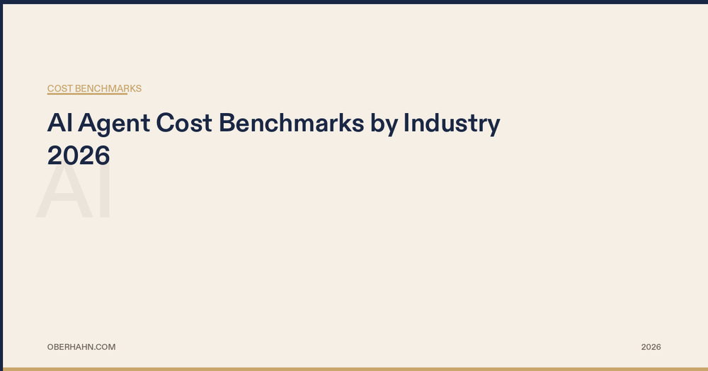AI Agent Cost Benchmarks by Industry 2026