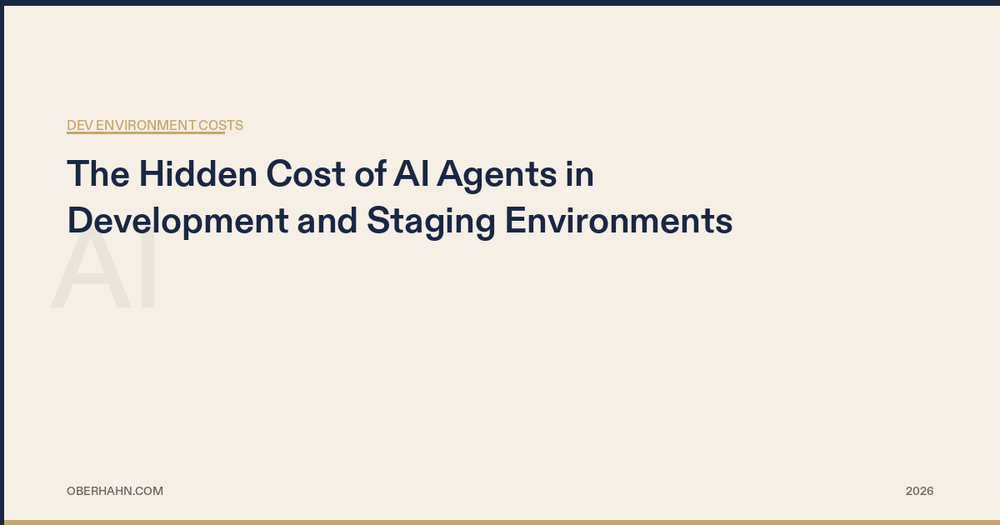 The Hidden Cost of AI Agents in Development and Staging Environments