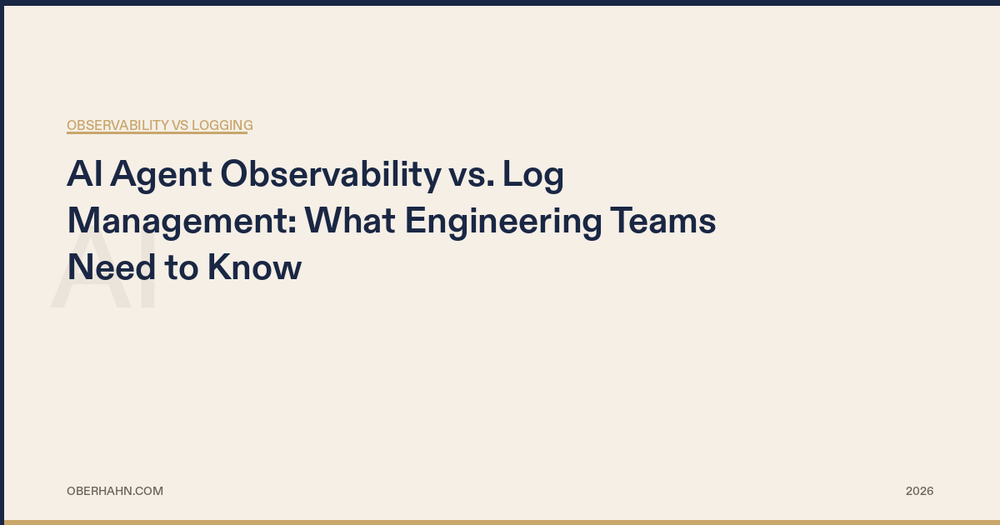 AI Agent Observability vs. Log Management: What Engineering Teams Need to Know