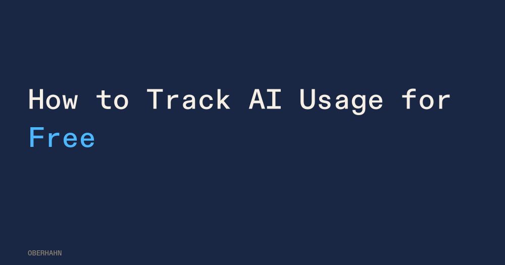 How to Track AI Usage for Free