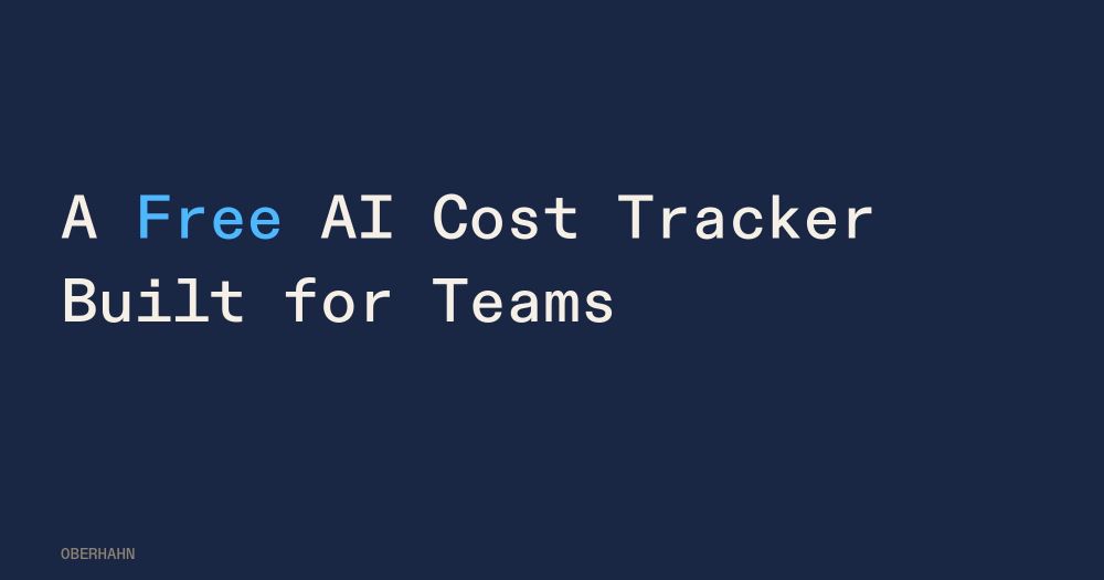 A Free AI Cost Tracker Built for Teams