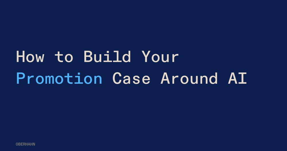 How to Build Your Promotion Case Around AI