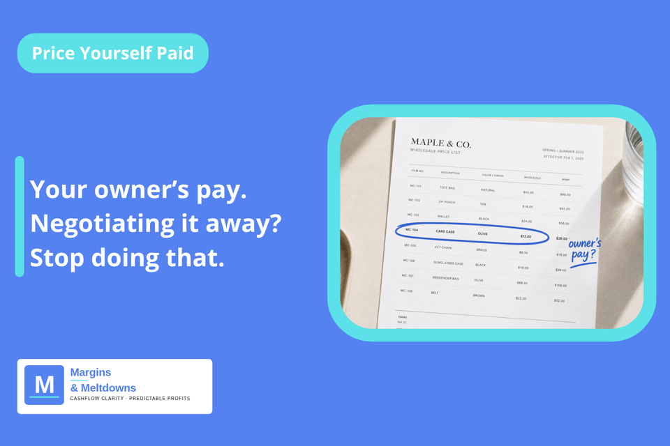 The only line in your costing you’ve ever been flexible about