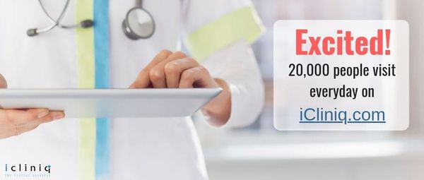 Excited! 20,000 people visit everyday on iCliniq.com