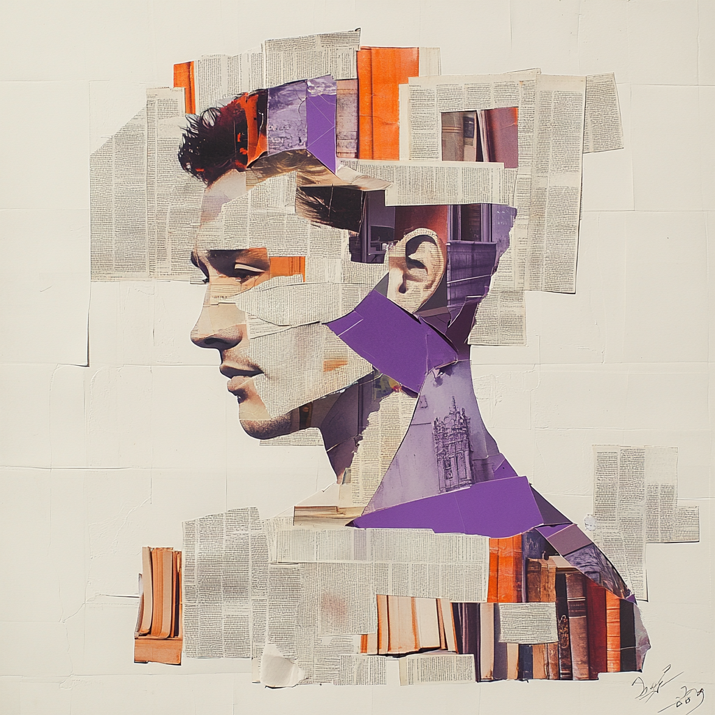 Randomuserlive A minimal paper collage made of newspaper on a 755bb261 2dee 41e8 a782 bba3ad7a51bf 0