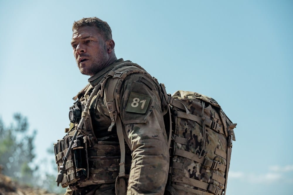 War Machine. Alan Ritchson as 81 in War Machine. Cr. Ben King/Netflix © 2026.