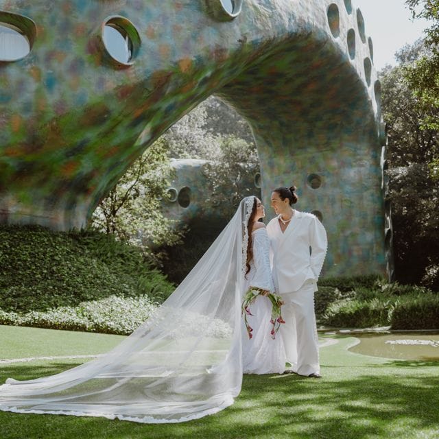 The Brides Hosted a “Lucid Dreaming”-Inspired Wedding at a Surrealist Sculpture Park Outside Mexico City