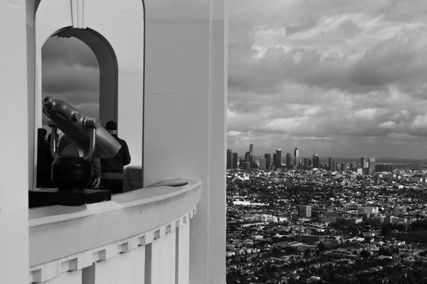 View of the Los Angeles skyline from Griffith Observatory