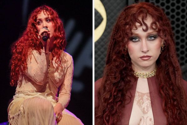 A photo of Chappell Roan performing or at a public appearance during her 2024 breakthrough year—ideally something that captures her at the height of visibility when the bot campaign was de...