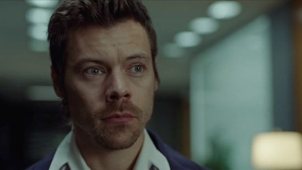 Harry Styles in a moody, understated press photo from the new album era