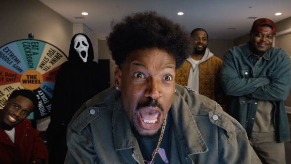 A press still or promotional image from Scary Movie 6 featuring Marlon Wayans as Shorty Meeks—ideally something that captures the franchise's horror-comedy aesthetic while feeling contempo...