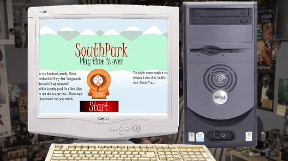 A screenshot of the Newgrounds Roulette interface showing a classic Flash animation mid-play, with the simple 'Next' button visible—capturing the tool's bare-bones design that contrasts wi...