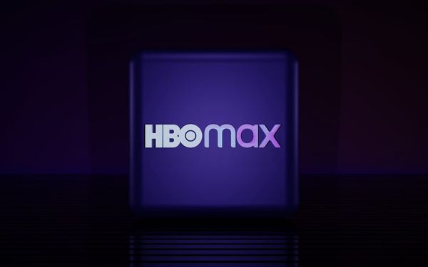 Hbo max logo on a purple background