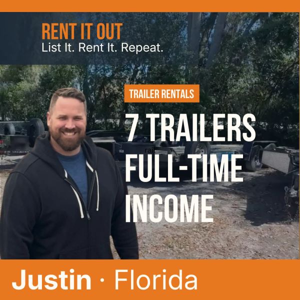2. Renting a Backyard Trailer for $40: How Justin Built Full-Time Income Renting Utility Trailers