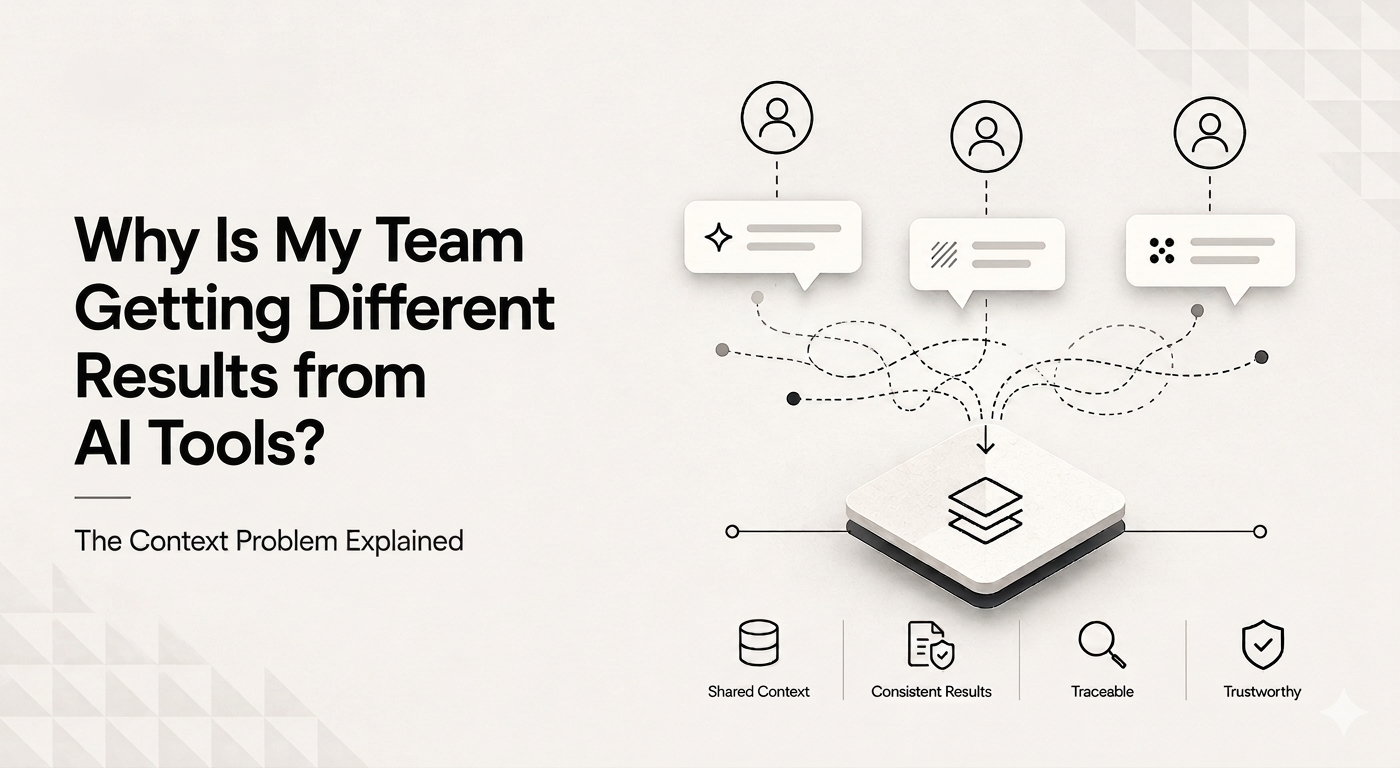 Why Is My Team Getting Different Results from AI Tools? The Context Problem Explained