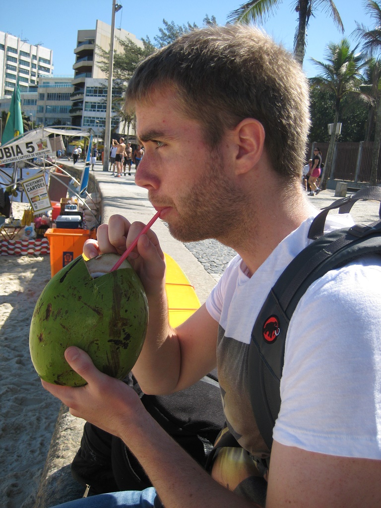 Stig with a coconut