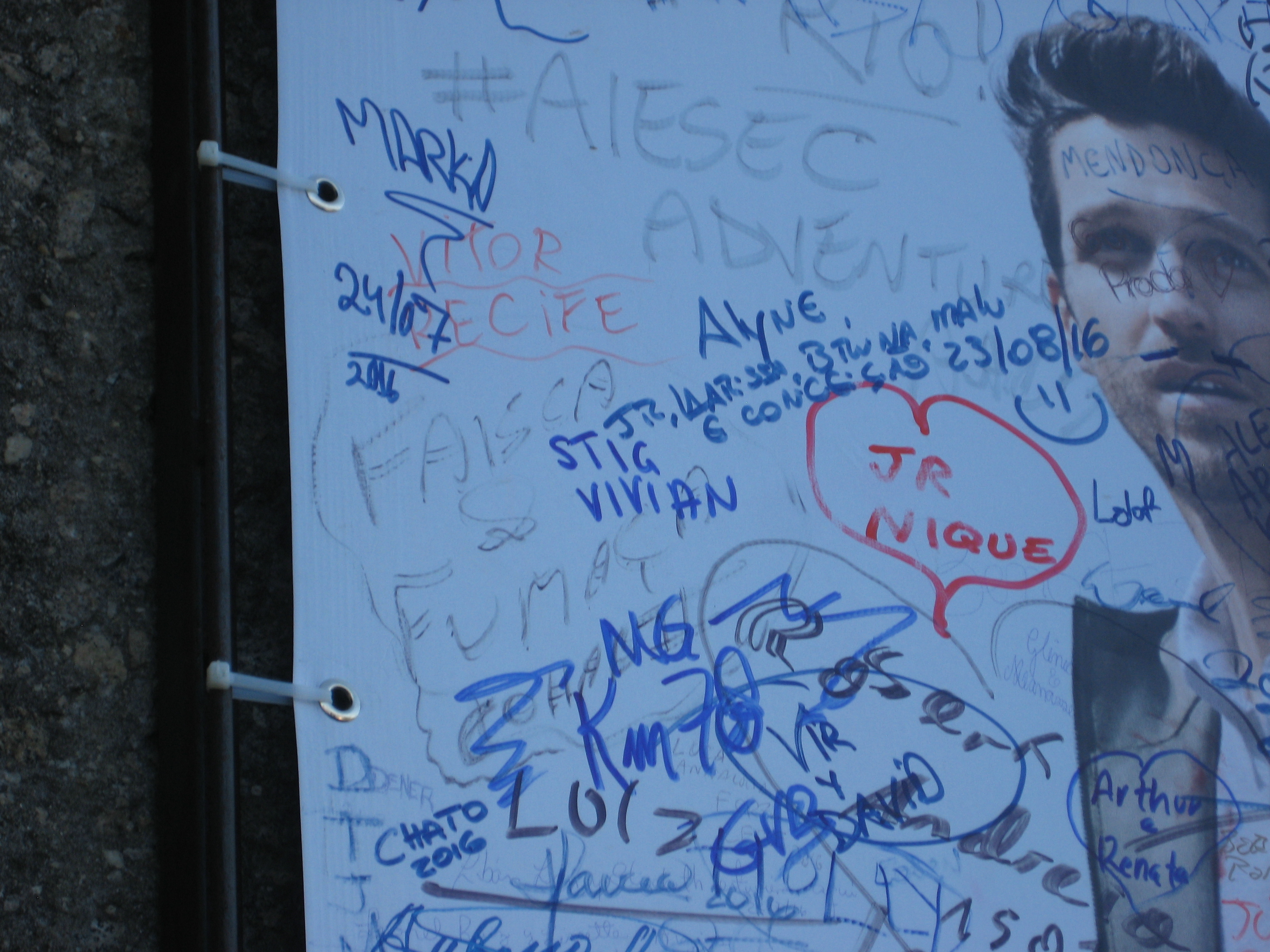 Stig and Vivian on the name poster