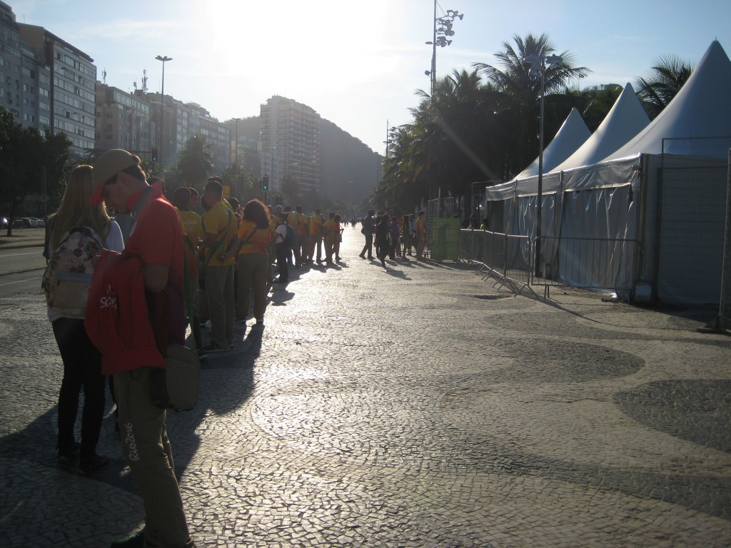 workforce line in the morning