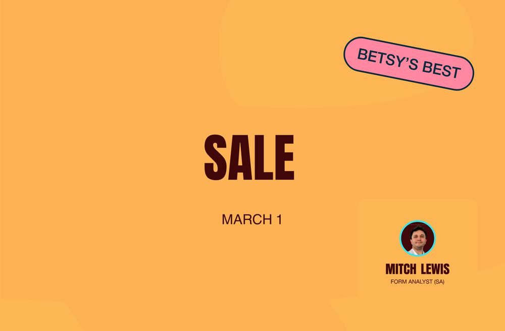 Sale Tips Sunday: Mitch Lewis’ Best Bets on a testing track post image
