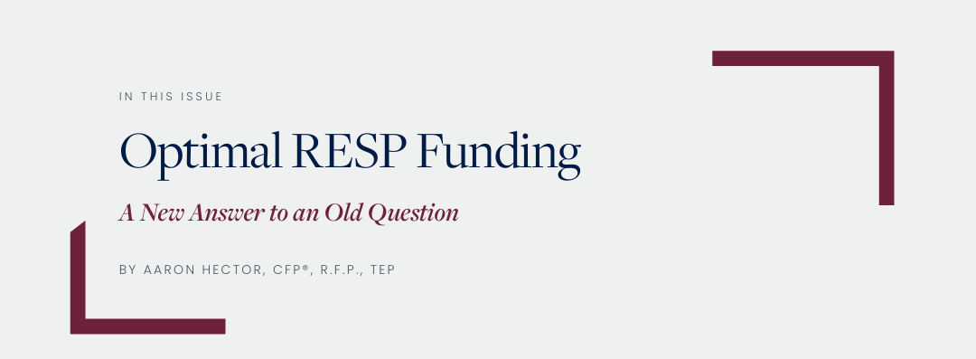 Optimal RESP Funding -                 A New Answer to an Old Question