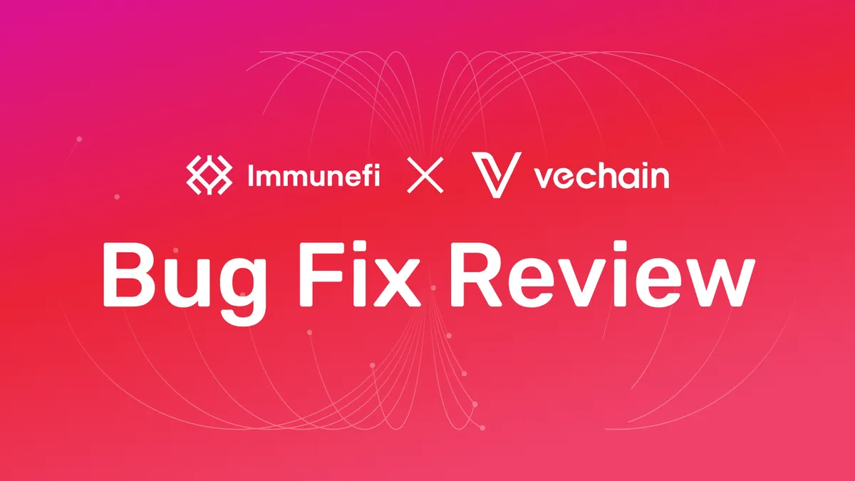 VeChainThor VTHO Accrual Bypass Bug Fix Review