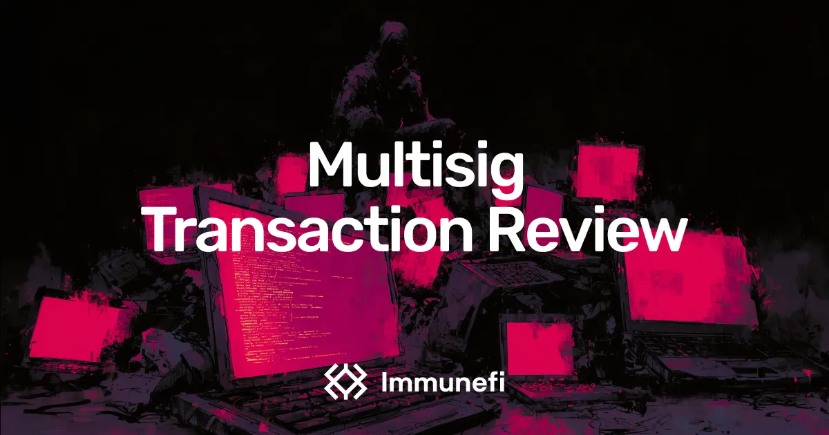 Introducing Multisig Transaction Review