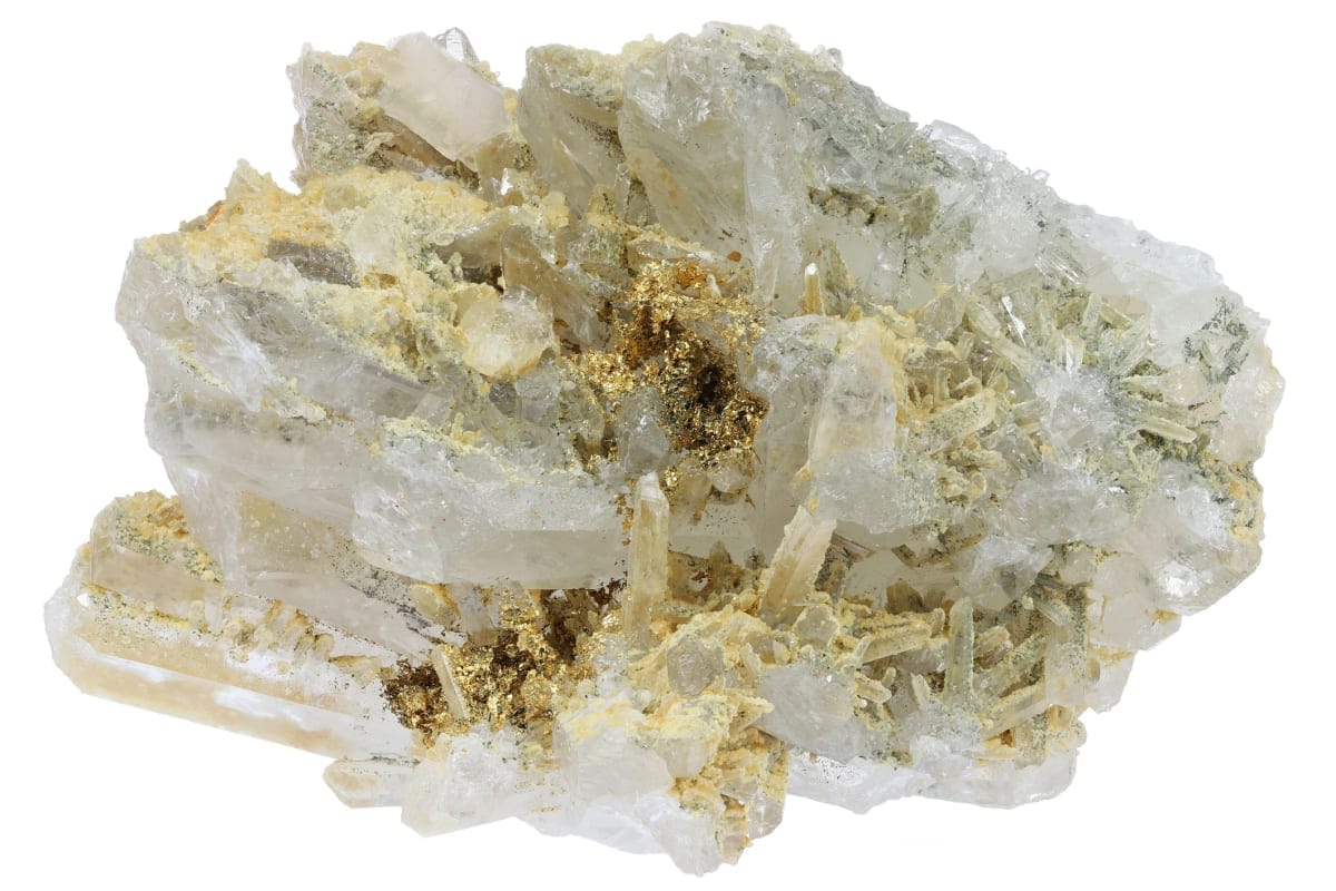 Quartz rock with gold.