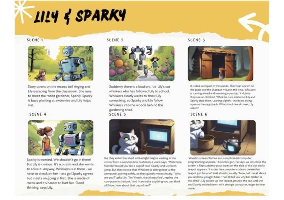 An AI-created storyboard for 