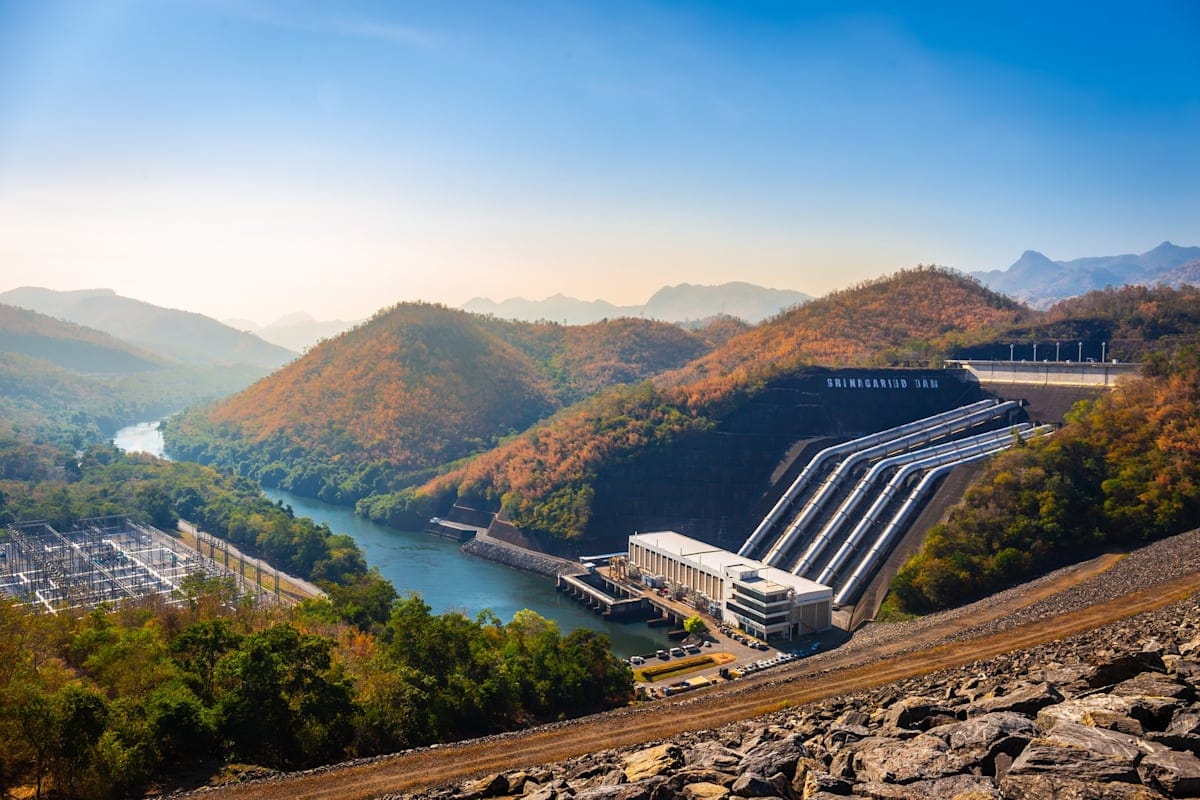 Hydro power plant in Asia.