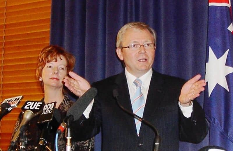Kevin Rudd and Julia Gillard