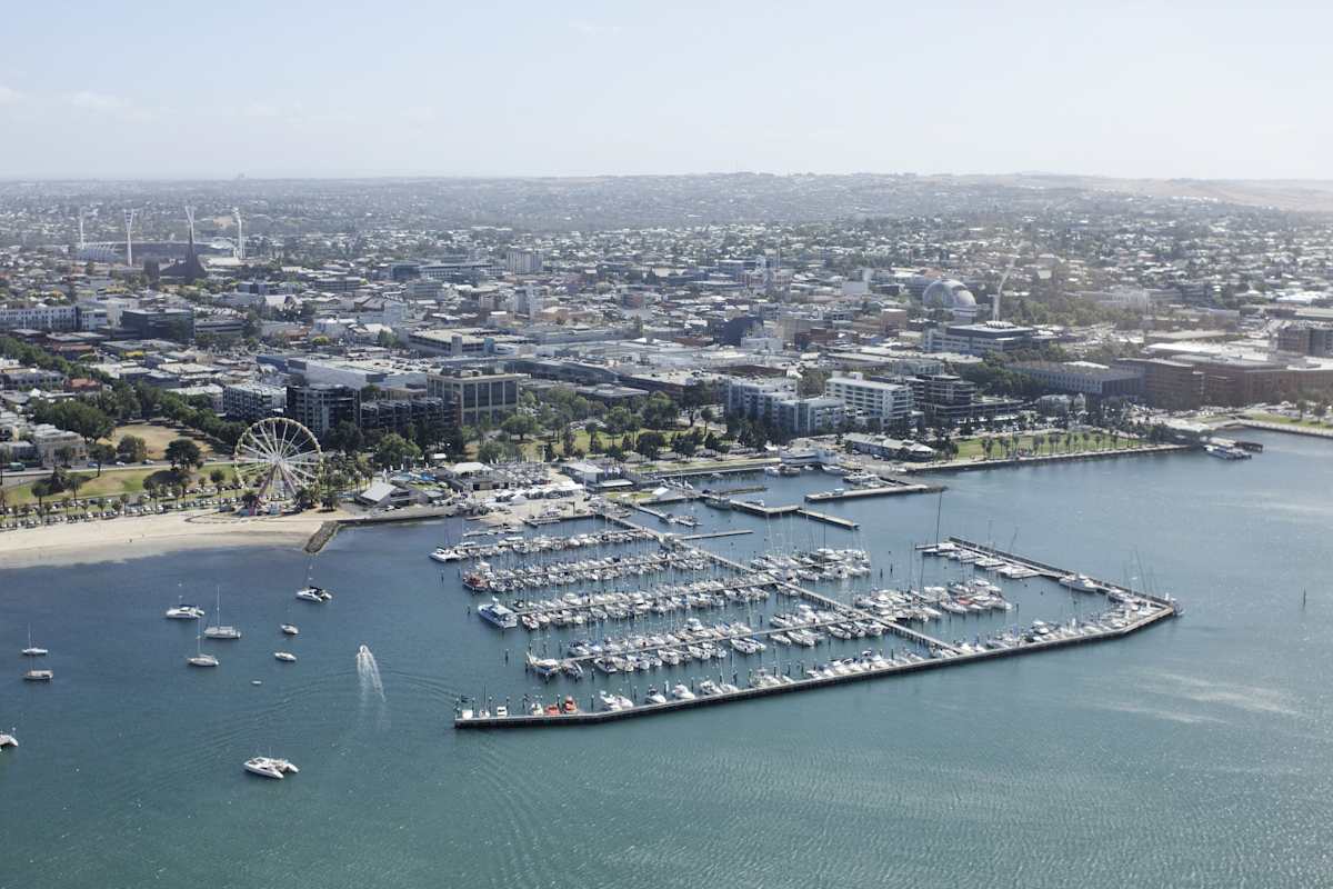 An aerial view of the City of Geelong.