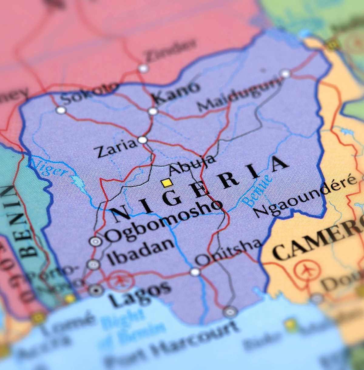 A map of Nigeria