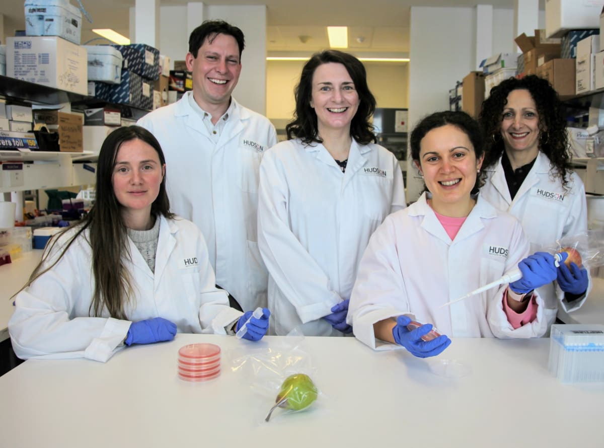 Study trial team (L-R): Tamblyn Thomason (Research assistant), Dr. Sam Forster (Principal investigator), Dr. Nicole Kellow (Principal investigator), Emma Saltzman (PhD student), Dr. Marina Iacovou (Principal investigator)