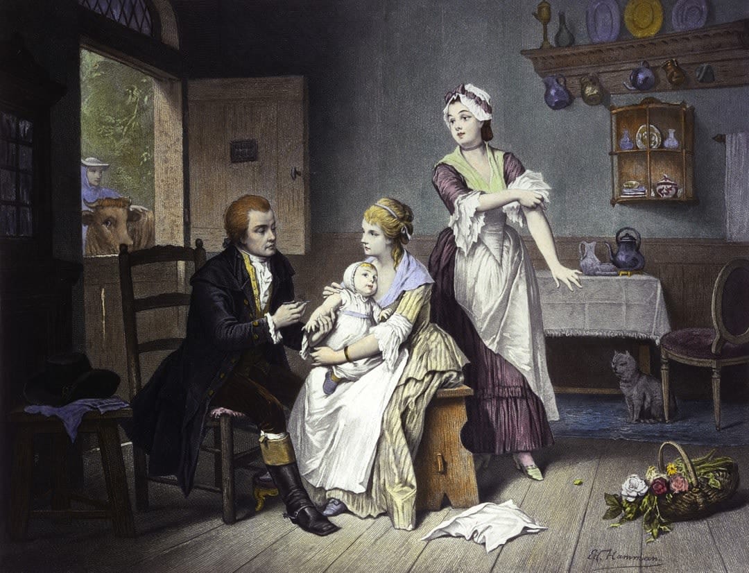 Edward Jenner vaccinating his child
