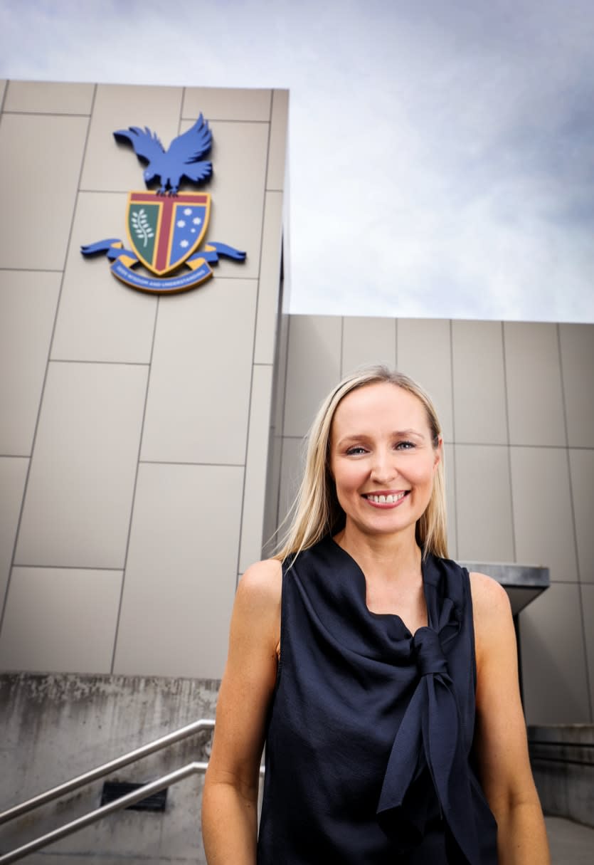 Nikki Kirkup, deputy principal of The Knox School, outside the school