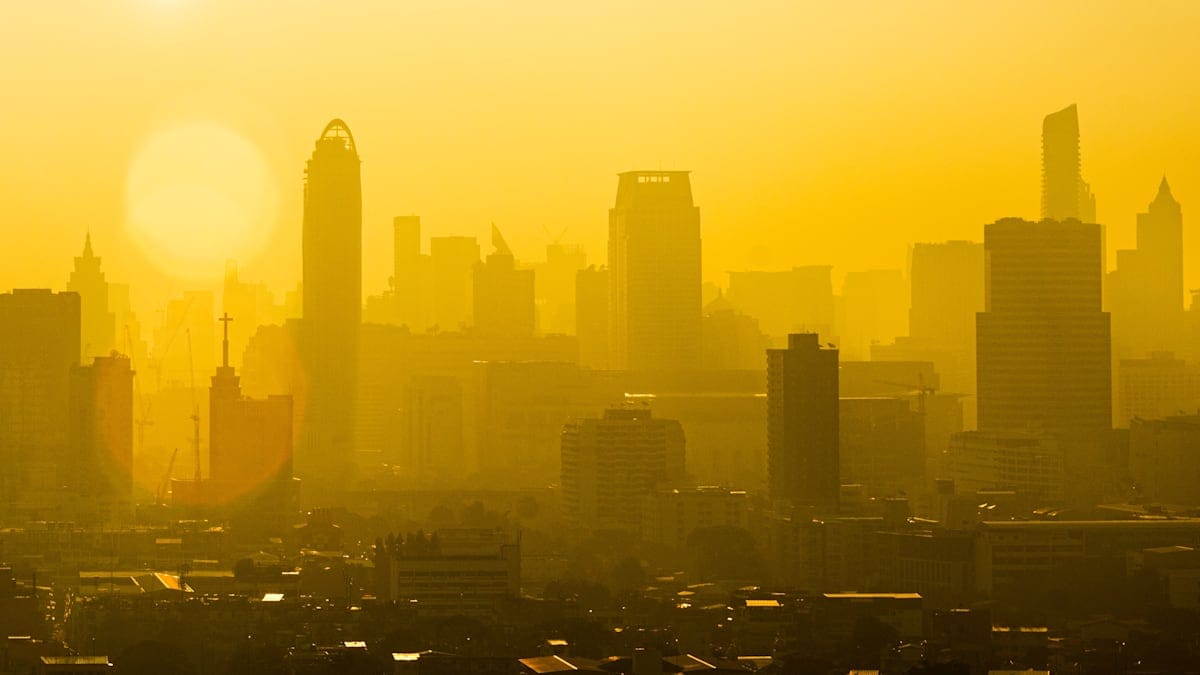 Heatwave over Bangkok, Thailand.