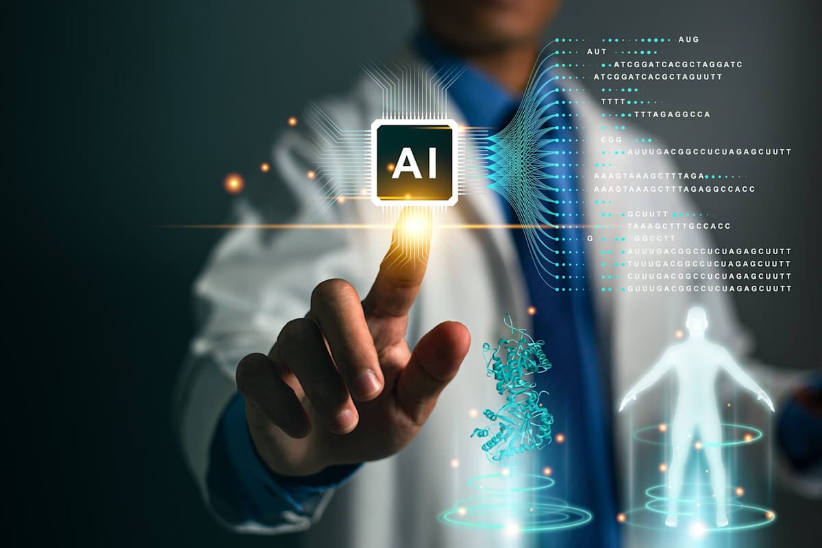 Doctor presses an AI button. 