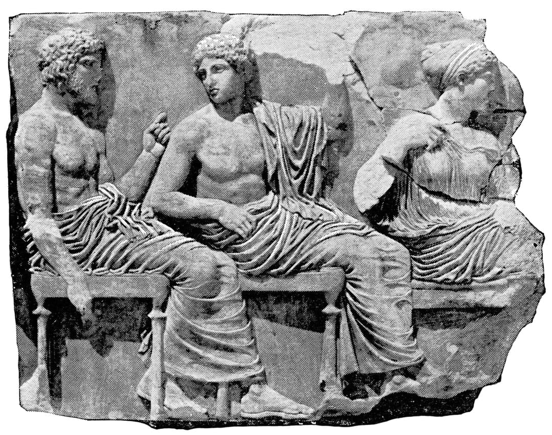 Part of the Parthenon Frieze at the Acropolis of Athens (circa 5th century BC).