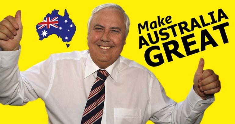 Clive Palmer has a Trump-style slogan, but is no sure bet to return to parliament