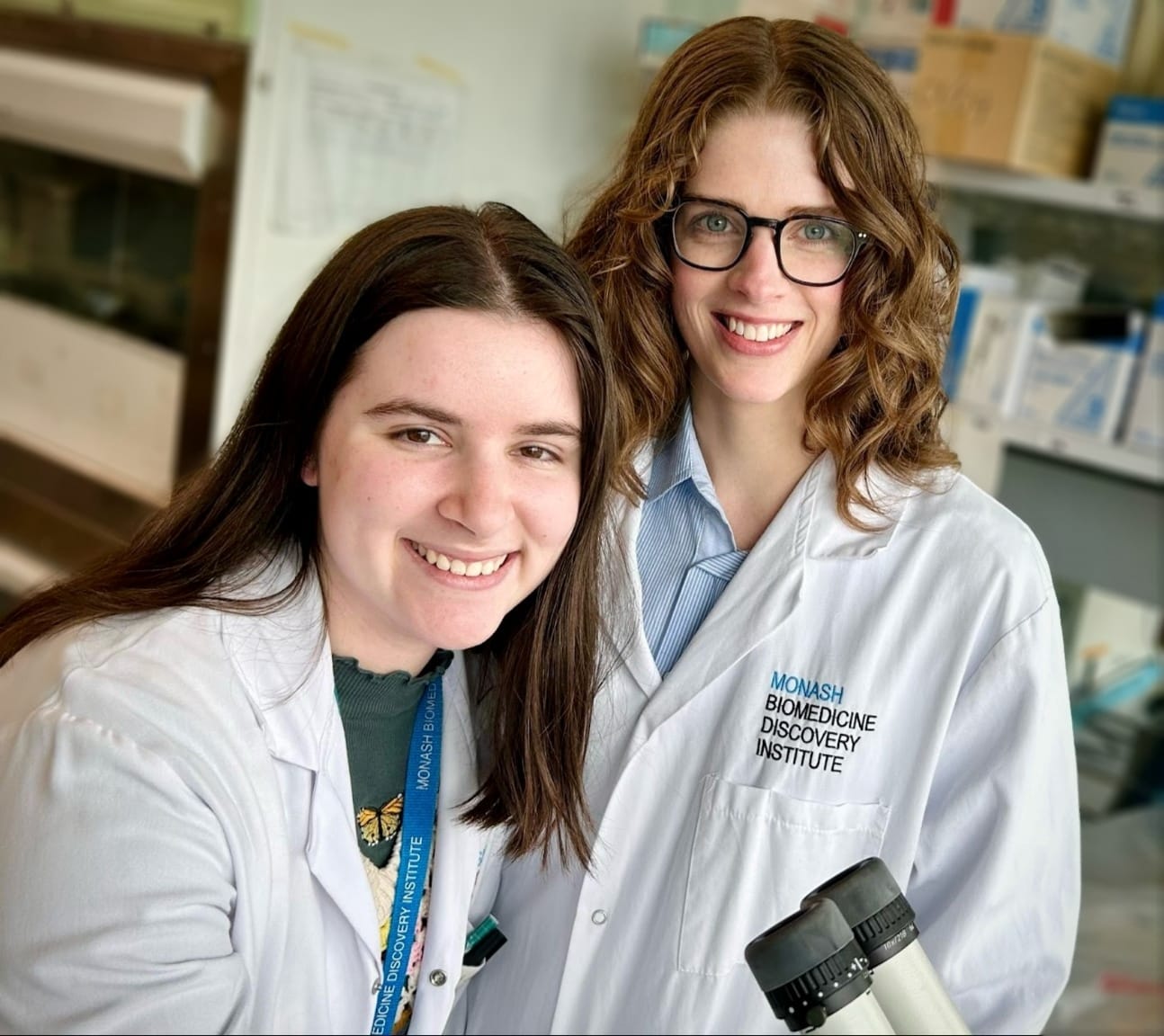 Dr Laura Porter (right) and PhD student Sophie Harrison.