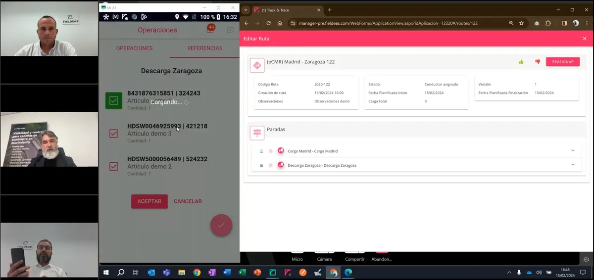 Gestión del Transporte con Fieldeas
