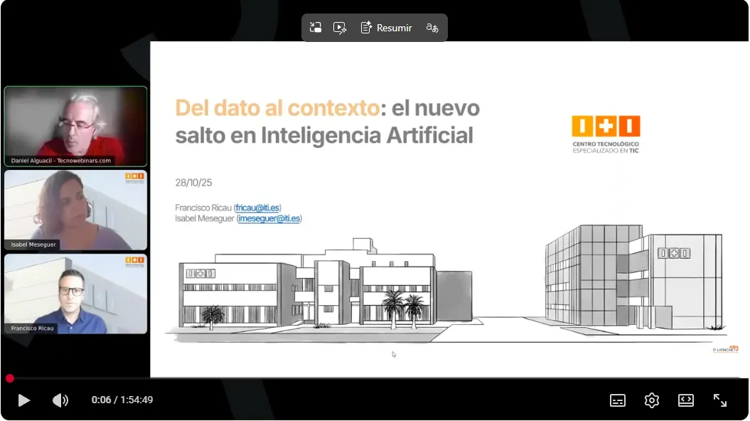 Del dato al contexto: El nuevo salto de Inteligencia Artificial (115 min)