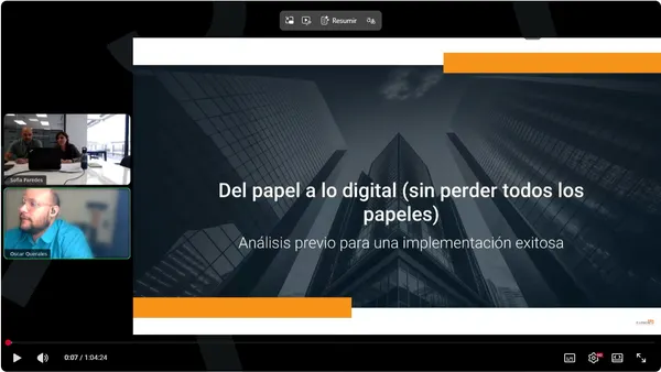 Del papel a lo digital sin perder todos los papeles análisis previo para una implementación exitosa (64 min)