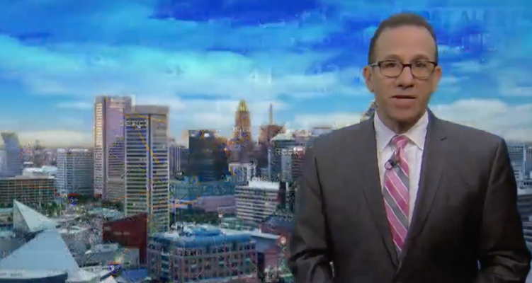 Howard Bernstein, former WUSA meteorologist, doing weather reports on WJZ