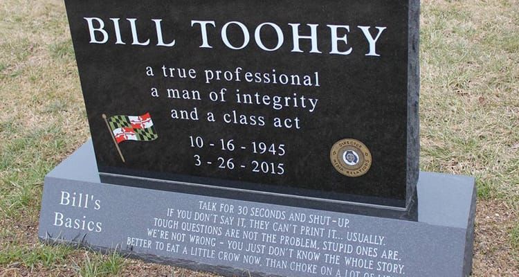 Eternal PR Wisdom from Baltimore Spokesman Bill Toohey