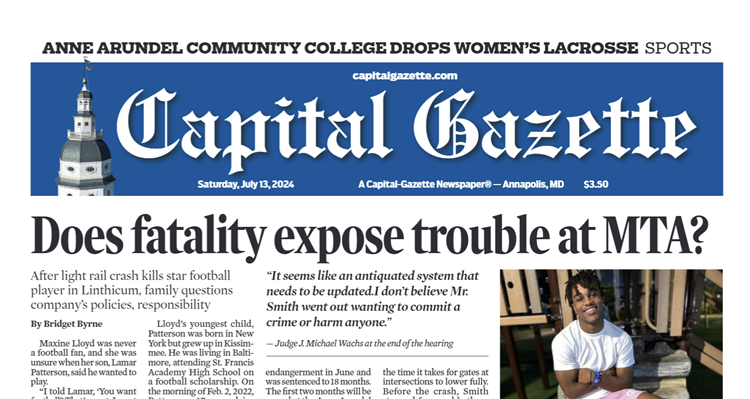 The Capital and Maryland Gazette merge into a single publication