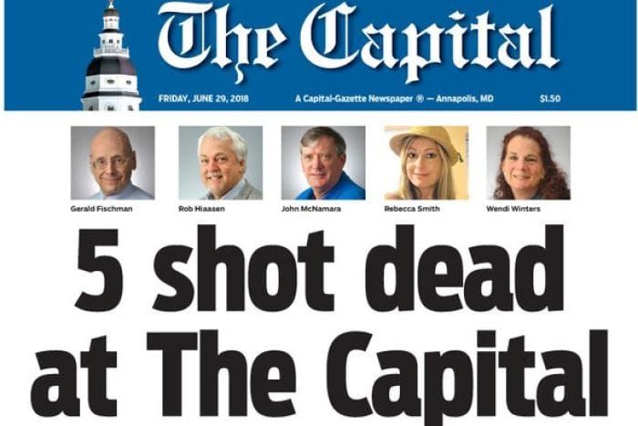 Gunman Kills Five and Leaves Others “Gravely Injured” at Capital Gazette