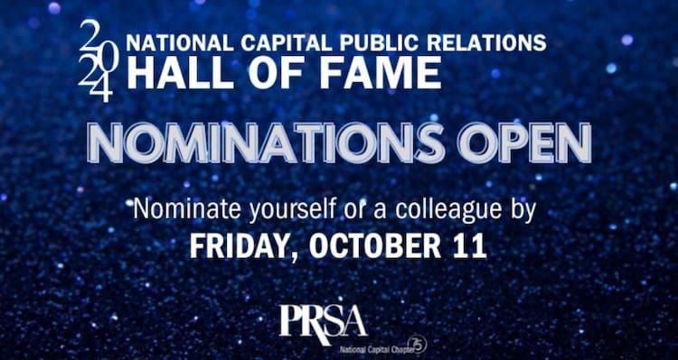 2024 National Capital Public Relations Hall of Fame Nominations Open