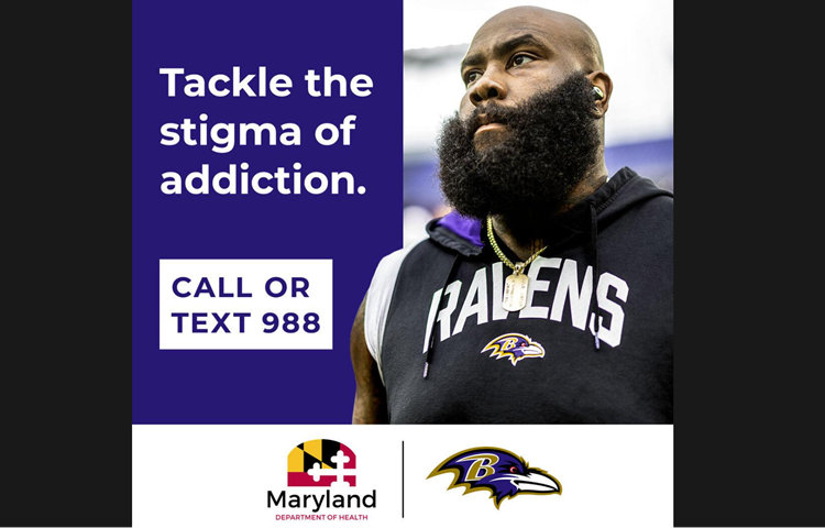 Maryland Department of Health teams up with Ravens to tackle addiction stigma